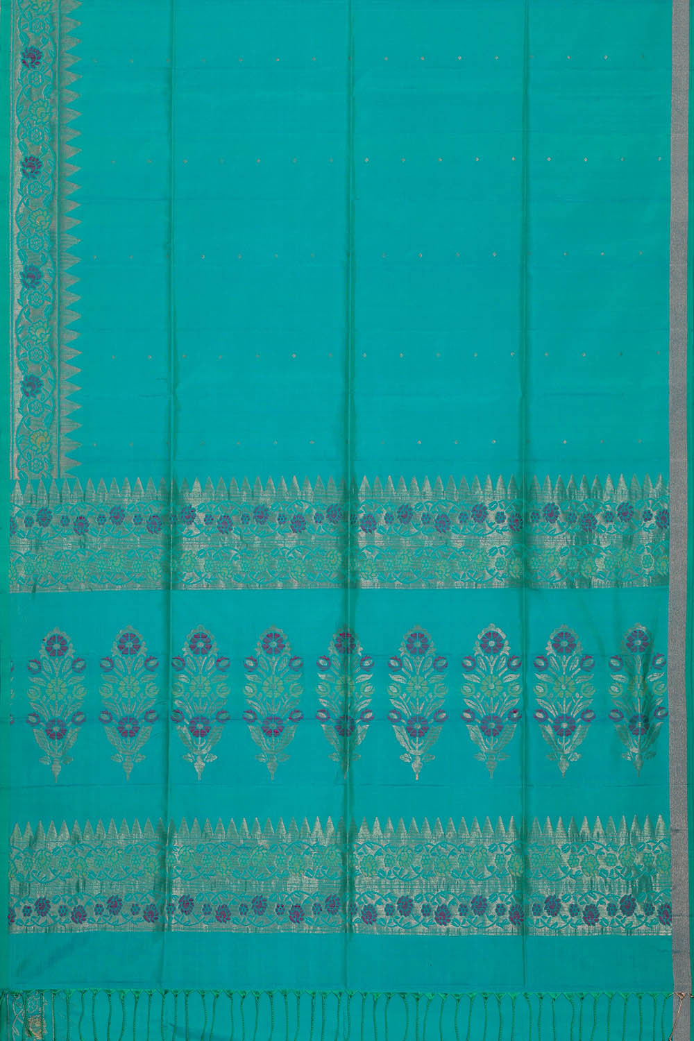 Image of Sky Blue Silk Saree